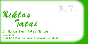 miklos tatai business card